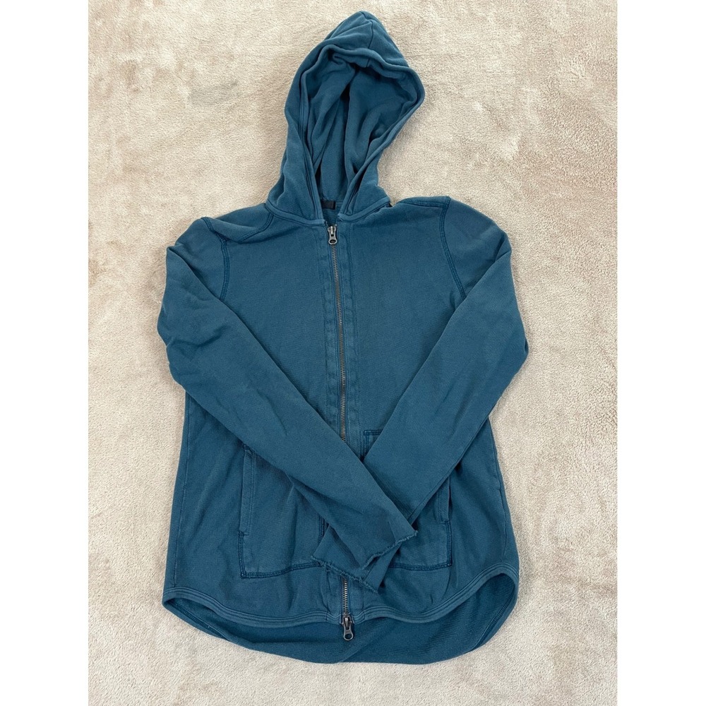ATM Anthony Thomas Melillo Hoodie Women's XS Navy Blue Full Zip Cotton L/S EUC